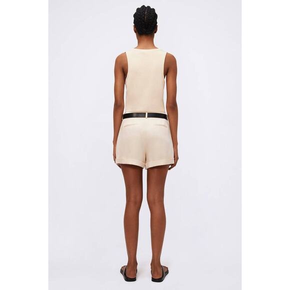 Simkhai Devan Silky Pleated Shorts in Ecru ivory Cream US 4 NEW NWT - Picture 10 of 13
